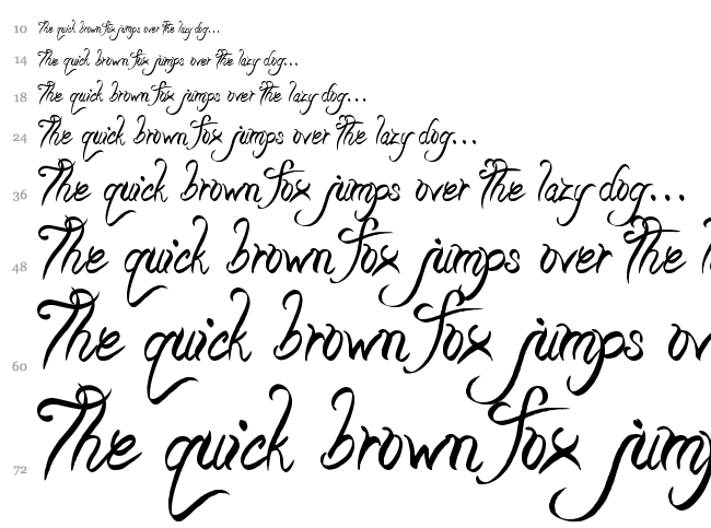 Beauty Pagent font waterfall